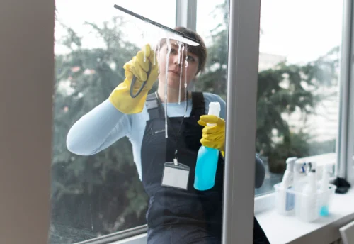 Nettoyage de vitres intérieures et extérieures à la Chapelle-Saint-Laud